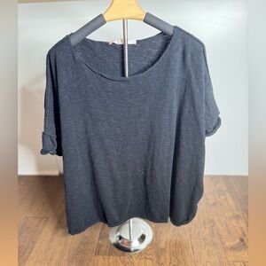 Elegant Black Short Sleeve Women's Tee